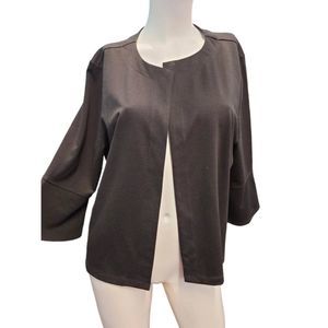 Appleseeds Black Bell Sleeve Knit Open Cardigan Sixe Large